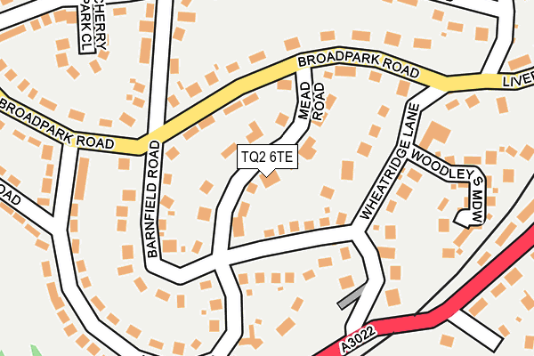 TQ2 6TE map - OS OpenMap – Local (Ordnance Survey)