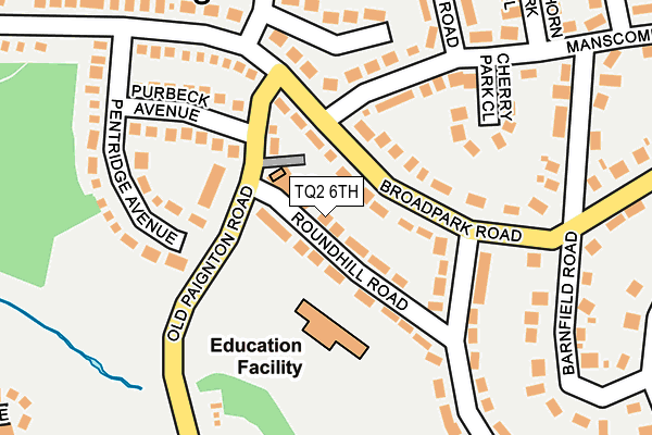 TQ2 6TH map - OS OpenMap – Local (Ordnance Survey)