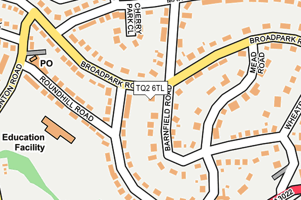 TQ2 6TL map - OS OpenMap – Local (Ordnance Survey)