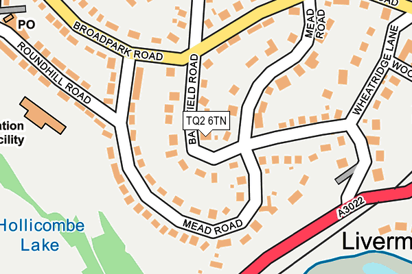 TQ2 6TN map - OS OpenMap – Local (Ordnance Survey)