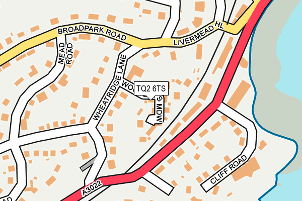 TQ2 6TS map - OS OpenMap – Local (Ordnance Survey)