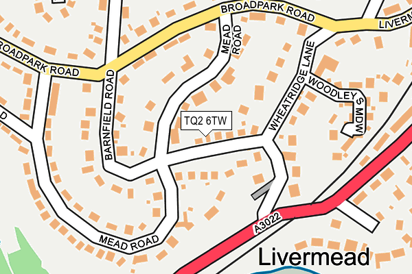 TQ2 6TW map - OS OpenMap – Local (Ordnance Survey)