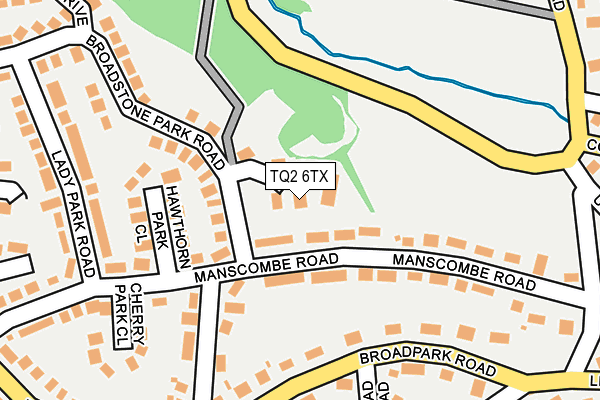 TQ2 6TX map - OS OpenMap – Local (Ordnance Survey)