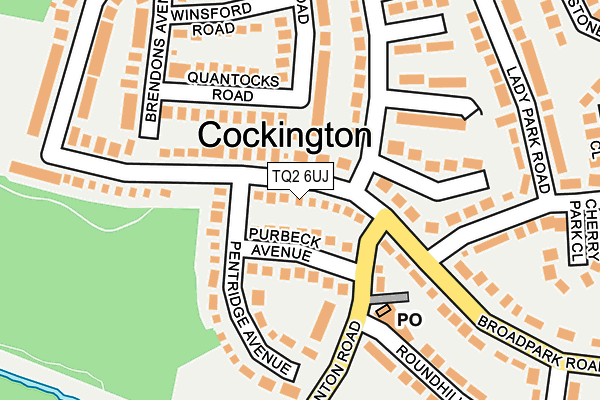 TQ2 6UJ map - OS OpenMap – Local (Ordnance Survey)