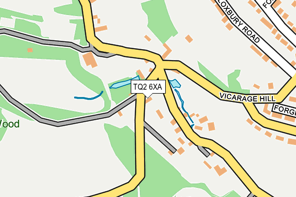 TQ2 6XA map - OS OpenMap – Local (Ordnance Survey)