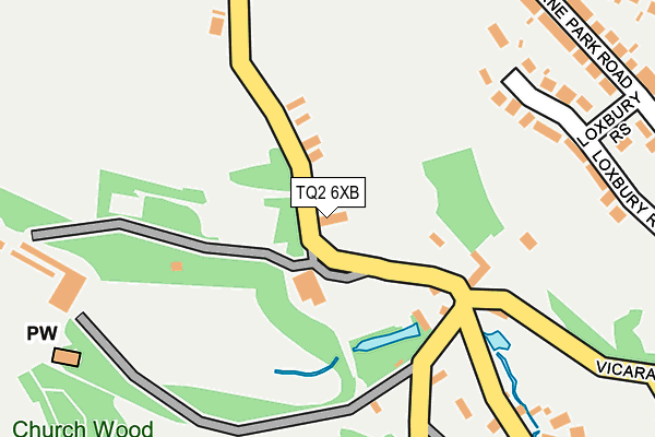 TQ2 6XB map - OS OpenMap – Local (Ordnance Survey)
