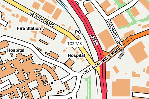 TQ2 7AB map - OS OpenMap – Local (Ordnance Survey)