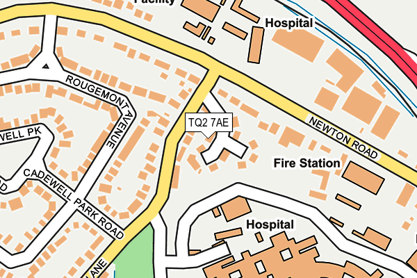 TQ2 7AE map - OS OpenMap – Local (Ordnance Survey)