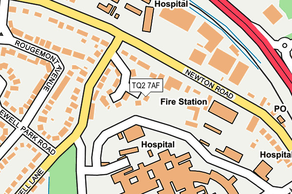 TQ2 7AF map - OS OpenMap – Local (Ordnance Survey)