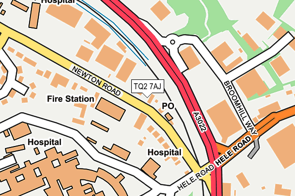TQ2 7AJ map - OS OpenMap – Local (Ordnance Survey)
