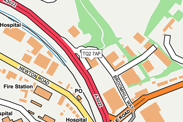 TQ2 7AP map - OS OpenMap – Local (Ordnance Survey)