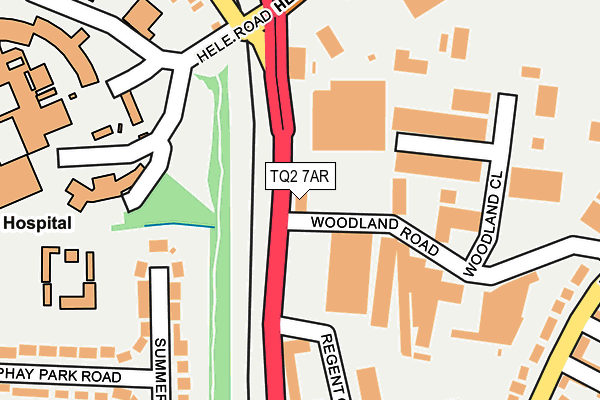 TQ2 7AR map - OS OpenMap – Local (Ordnance Survey)