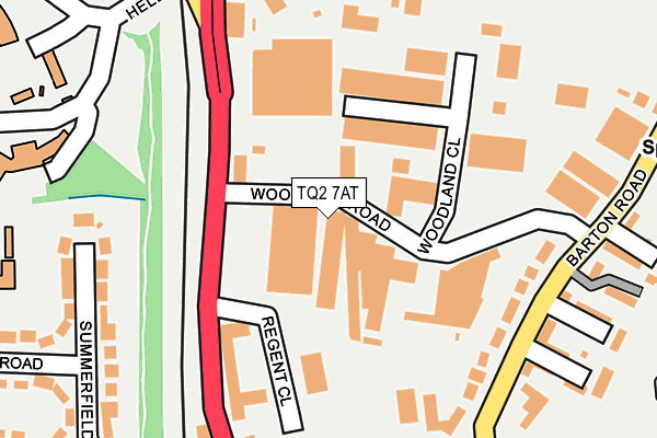 TQ2 7AT map - OS OpenMap – Local (Ordnance Survey)