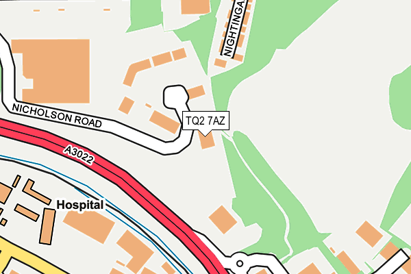 TQ2 7AZ map - OS OpenMap – Local (Ordnance Survey)