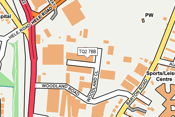 TQ2 7BB map - OS OpenMap – Local (Ordnance Survey)