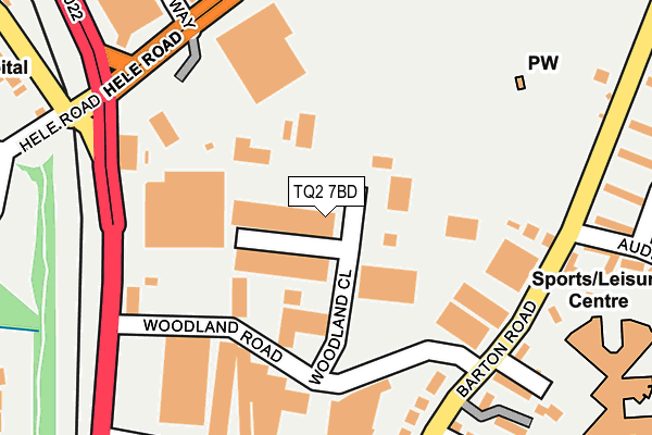 TQ2 7BD map - OS OpenMap – Local (Ordnance Survey)