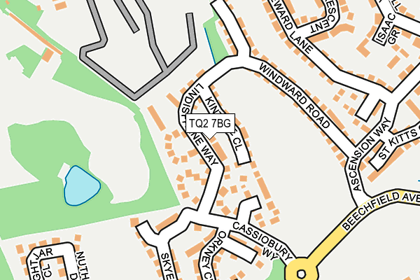 TQ2 7BG map - OS OpenMap – Local (Ordnance Survey)