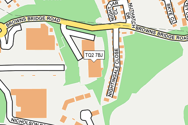 TQ2 7BJ map - OS OpenMap – Local (Ordnance Survey)
