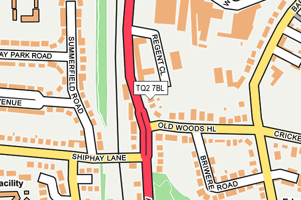 TQ2 7BL map - OS OpenMap – Local (Ordnance Survey)