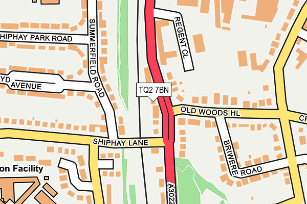 TQ2 7BN map - OS OpenMap – Local (Ordnance Survey)