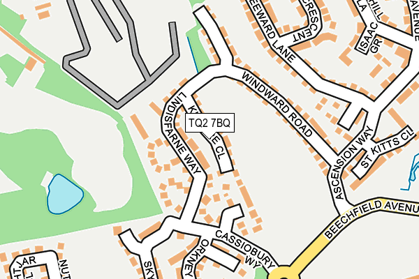 TQ2 7BQ map - OS OpenMap – Local (Ordnance Survey)