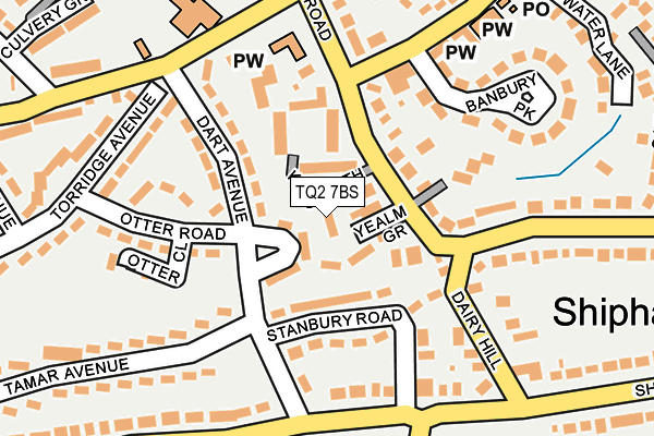 TQ2 7BS map - OS OpenMap – Local (Ordnance Survey)