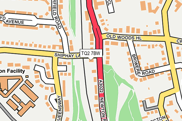 TQ2 7BW map - OS OpenMap – Local (Ordnance Survey)