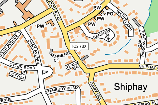 TQ2 7BX map - OS OpenMap – Local (Ordnance Survey)