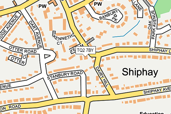 TQ2 7BY map - OS OpenMap – Local (Ordnance Survey)