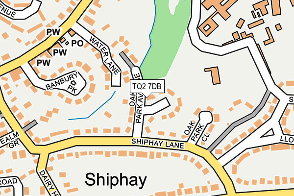 TQ2 7DB map - OS OpenMap – Local (Ordnance Survey)