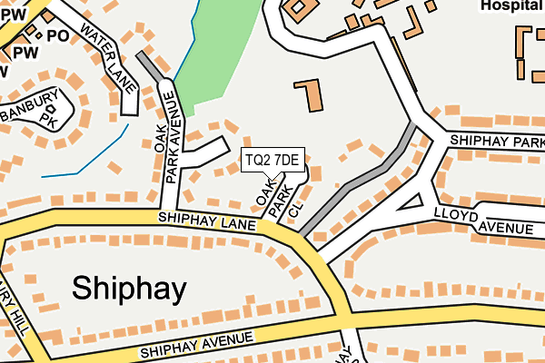 TQ2 7DE map - OS OpenMap – Local (Ordnance Survey)