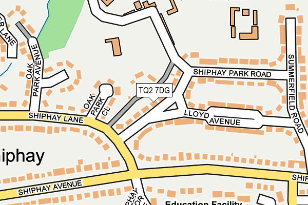 TQ2 7DG map - OS OpenMap – Local (Ordnance Survey)