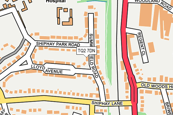 TQ2 7DN map - OS OpenMap – Local (Ordnance Survey)