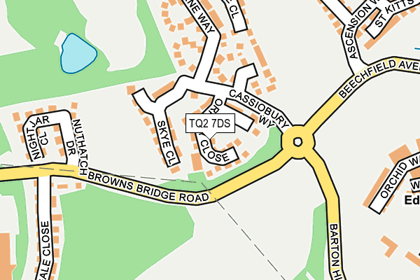 TQ2 7DS map - OS OpenMap – Local (Ordnance Survey)