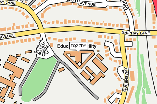 TQ2 7DY map - OS OpenMap – Local (Ordnance Survey)