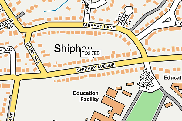 TQ2 7ED map - OS OpenMap – Local (Ordnance Survey)