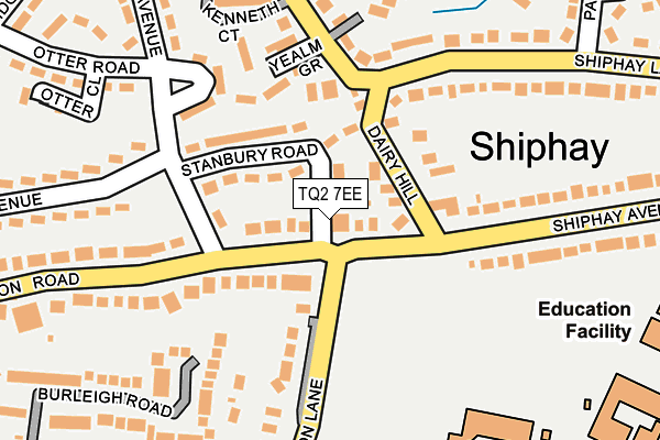 TQ2 7EE map - OS OpenMap – Local (Ordnance Survey)