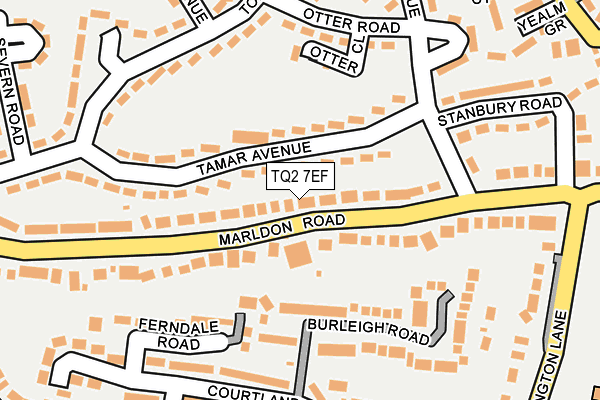 TQ2 7EF map - OS OpenMap – Local (Ordnance Survey)