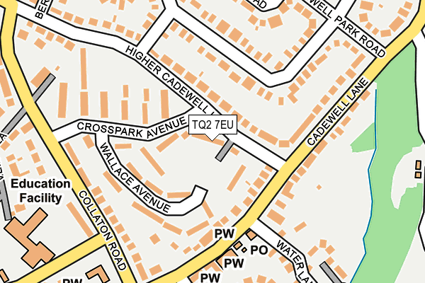 TQ2 7EU map - OS OpenMap – Local (Ordnance Survey)