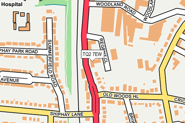 TQ2 7EW map - OS OpenMap – Local (Ordnance Survey)