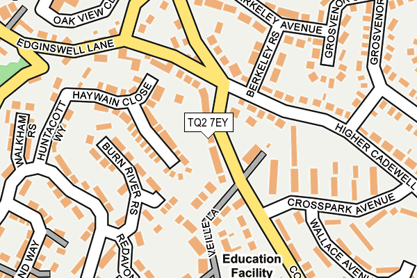 TQ2 7EY map - OS OpenMap – Local (Ordnance Survey)