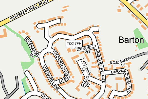 TQ2 7FH map - OS OpenMap – Local (Ordnance Survey)