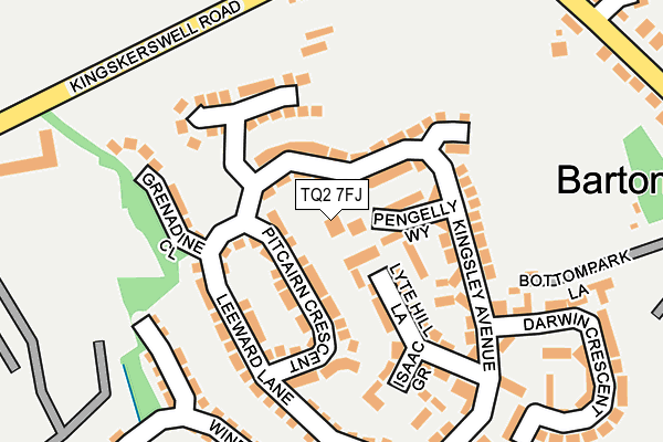 TQ2 7FJ map - OS OpenMap – Local (Ordnance Survey)
