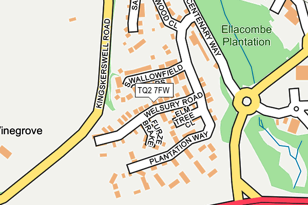 TQ2 7FW map - OS OpenMap – Local (Ordnance Survey)