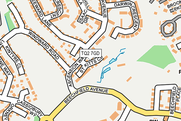 TQ2 7GD map - OS OpenMap – Local (Ordnance Survey)