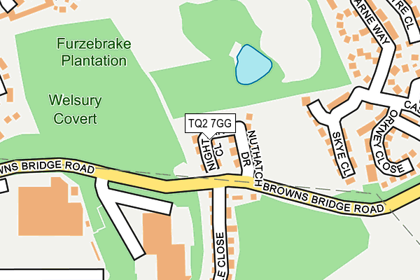 TQ2 7GG map - OS OpenMap – Local (Ordnance Survey)