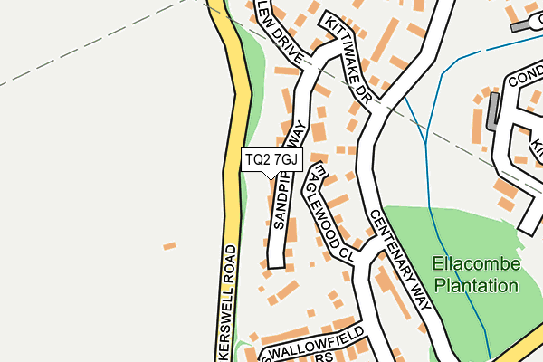 TQ2 7GJ map - OS OpenMap – Local (Ordnance Survey)