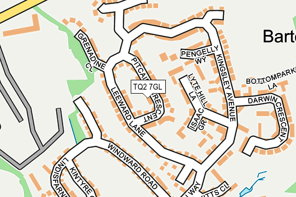 TQ2 7GL map - OS OpenMap – Local (Ordnance Survey)