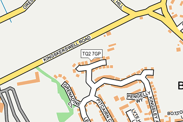 TQ2 7GP map - OS OpenMap – Local (Ordnance Survey)