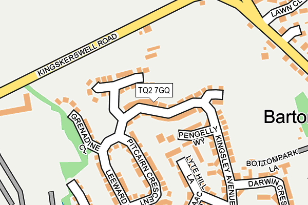 TQ2 7GQ map - OS OpenMap – Local (Ordnance Survey)